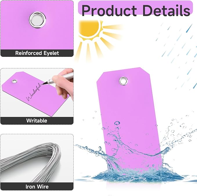 100 Plastic Shipping Tags - Image 3