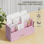 WISUCART Bamboo Desk Organizer Mail Holder Countertop Wood Desk Drawer Tabletop - Image 6