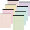 Fuutreo 8 Pcs 8.5'' x 11'' Colored Legal Pad Writing Pads Narrow Ruled 50 by Fuutreo