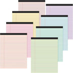 Fuutreo 8 Pcs 8.5'' x 11'' Colored Legal Pad Writing Pads Narrow Ruled 50 by Fuutreo