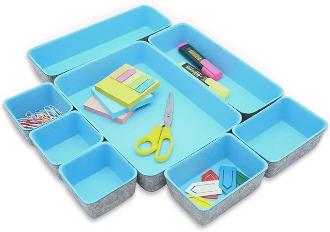 Welaxy Drawer organizers bins dividers storage trays shallow organizing box by Welaxy