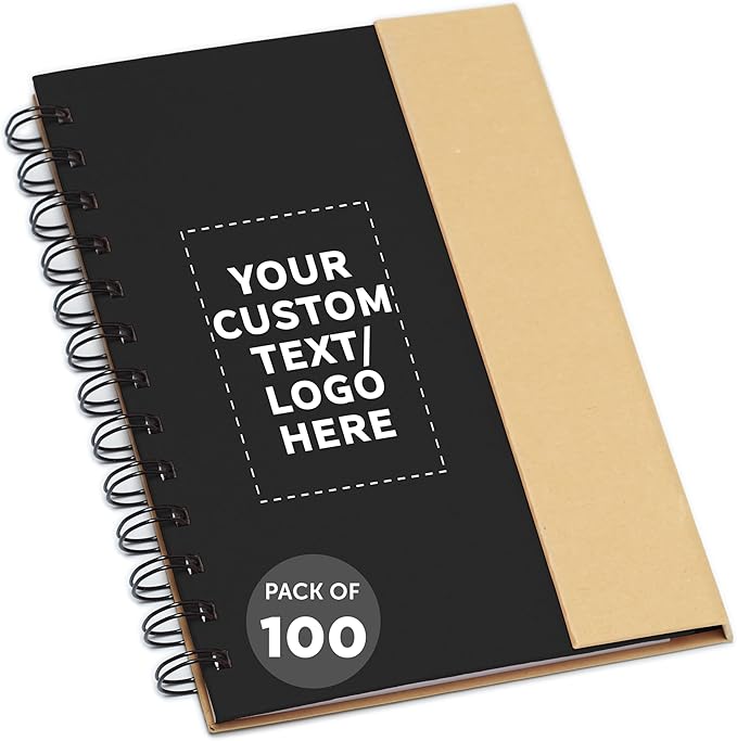 DISCOUNT PROMOS Custom Eco-Friendly Spiral Notebooks by DISCOUNTPROMOS