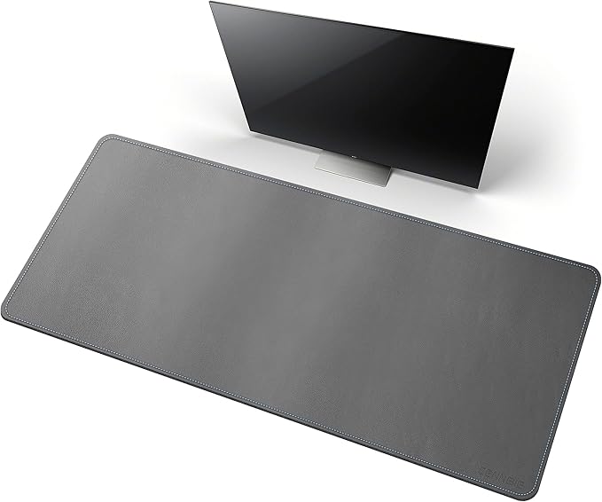 CENNBIE Desk Mat Pad Blotter Protector 47.2" x 19.6", PU Leather Desk Mat by CENNBIE