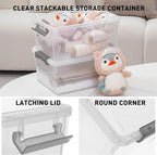 Citylife 6 Packs 17 QT Plastic Storage Bins - Image 4