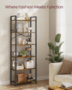 VASAGLE 6-Tier Bookshelf, Bookcase - Image 4