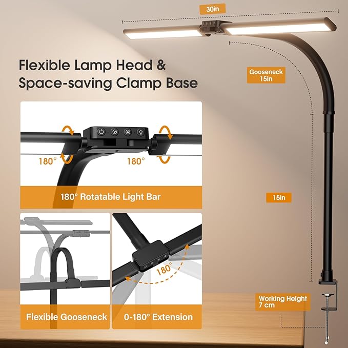 SIBRILLE LED Desk Lamp for Home Office - Image 4