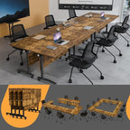 Folding Conference Table 4ft 5ft, Foldable Office Meeting Desk by Unknown