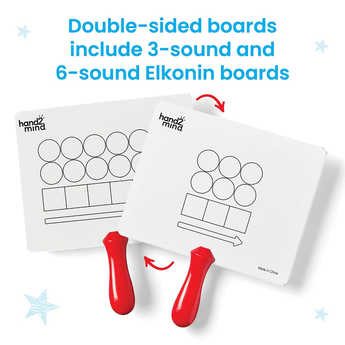 hand2mind Elkonin Box Magnetic Answer Board, Set of 6