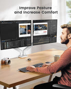 ErGear Dual Monitor Stand up to 32 inches Screen, Load-Bearing Max 22 lbs Each - Image 6