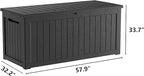 Yardgrace Heavy-Duty 270 Gallon Waterproof Deck Storage Box, Outdoor Storage - Image 3