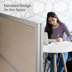 Stand Up Desk Store Oakwood Aesthetic Modular Walls | Room Divider Wall - Image 4