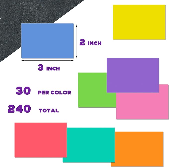 240 PCS Colored Labels Stickers 3 x 2 Inch Rectangular Moving Labels 8 Colors - Image 3