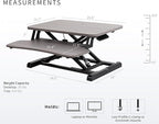 VIVO 26 inch Desk Converter, K Series, Height Adjustable Sit to Stand Riser - Image 3