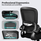 tralt office chair - ergonomic desk chair with, close-up detail
