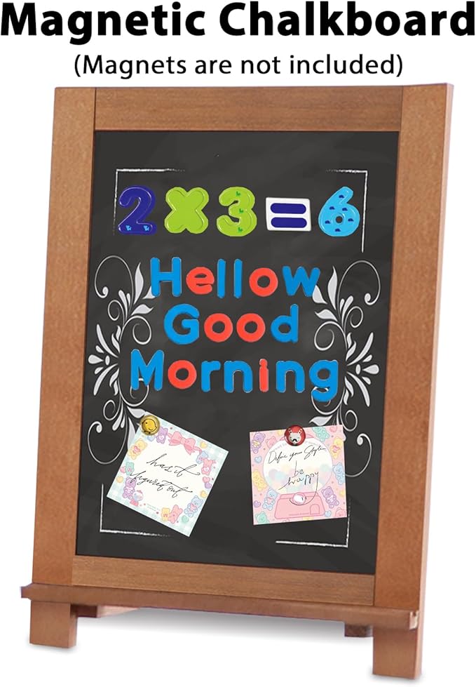 Newzealkids Tabletop Chalkboard Signs 10.2"x14" Magnetic Small Chalkboard Sign - Image 5