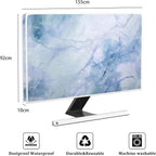Baocicco Fashion Haze Blue Marble Screen TV Cover Cover 65 Inch Waterproof Full - Image 2