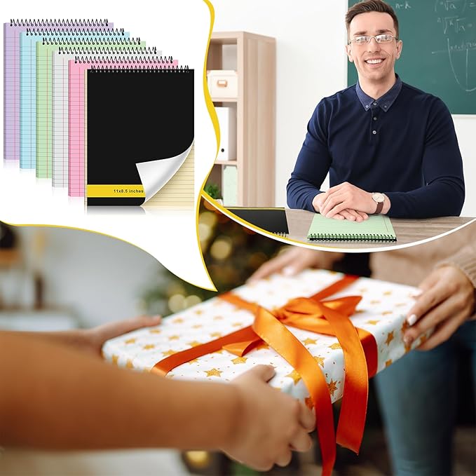 Resurhang 6 Pcs Legal Pad Top Spiral Bound Notebook 70 Sheets Double Sided - Image 3