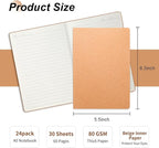 miikoul 24 Pack A5 Kraft Paper Notebook Lined Journal Bulk, 8.3 X 5.5 Inch - Image 2
