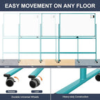 Mobile Whiteboard on Wheels, 48x32 Inches Rolling Whiteboard, Magnetic Dry - Image 4