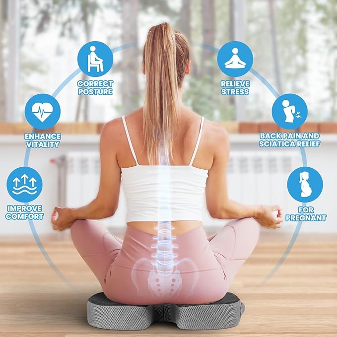 TushGuard Office/Car Seat Cushion, Non-Slip Sciatica & Back Coccyx Tailbone - Image 4