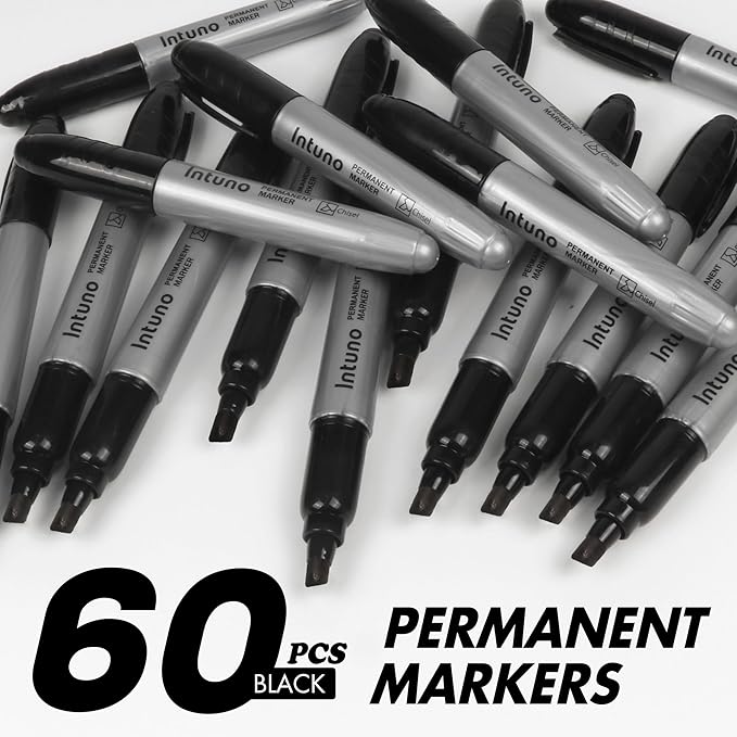INTUNO Jumo Permanent Markers, Chisel tip, Oil-Based Permanent Markers - Image 2