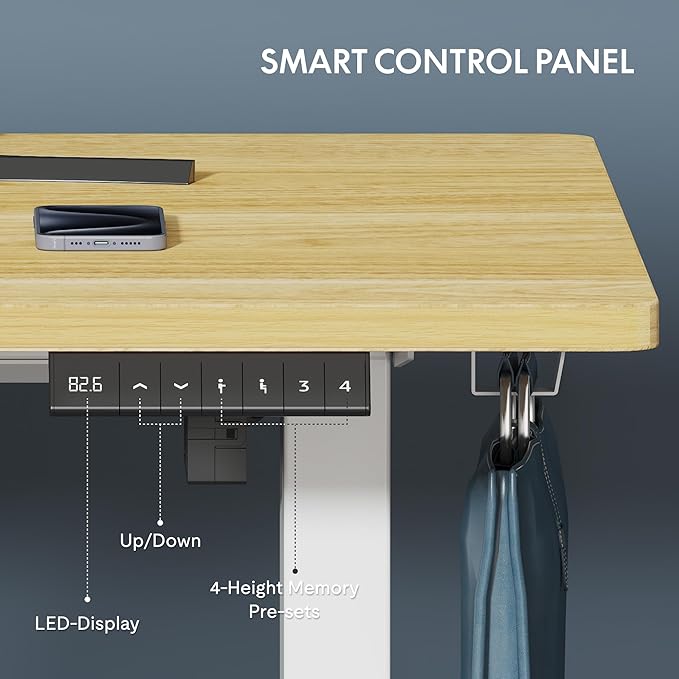 FLEXISPOT One-Piece Electric Standing Desk, 48 x 24 Inches Adjustable Desk - Image 5
