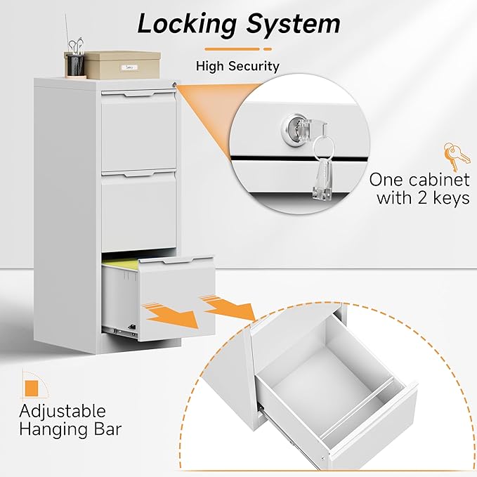 Bestoo 3-Drawer File Cabinet - Image 6