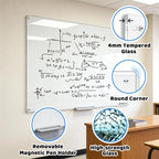AFAMT Magnetic Dry Erase Board, 4mm Tempered Glass, Strong Magnetic Surface - Image 6