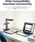 CZUR ET MAX Book Scanner, 38MP High-Resolution Overhead Document Scanner - Image 7