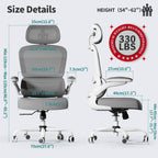 tralt office chair ergonomic desk chair with lumbar shown in use