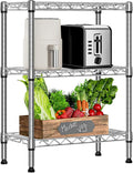 M MZG 750 lbs 3 Tier Shelf Metal Storage Shelves Wire Rack Closet Organizers by MEIGAOPLASTICANDMETALHKCOLIMITED