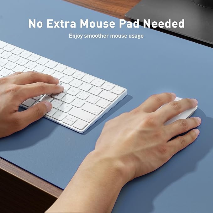 Aothia Leather Desk Pad Protector, Mouse Pad, Office Desk Mat, Non-Slip PU - Image 3