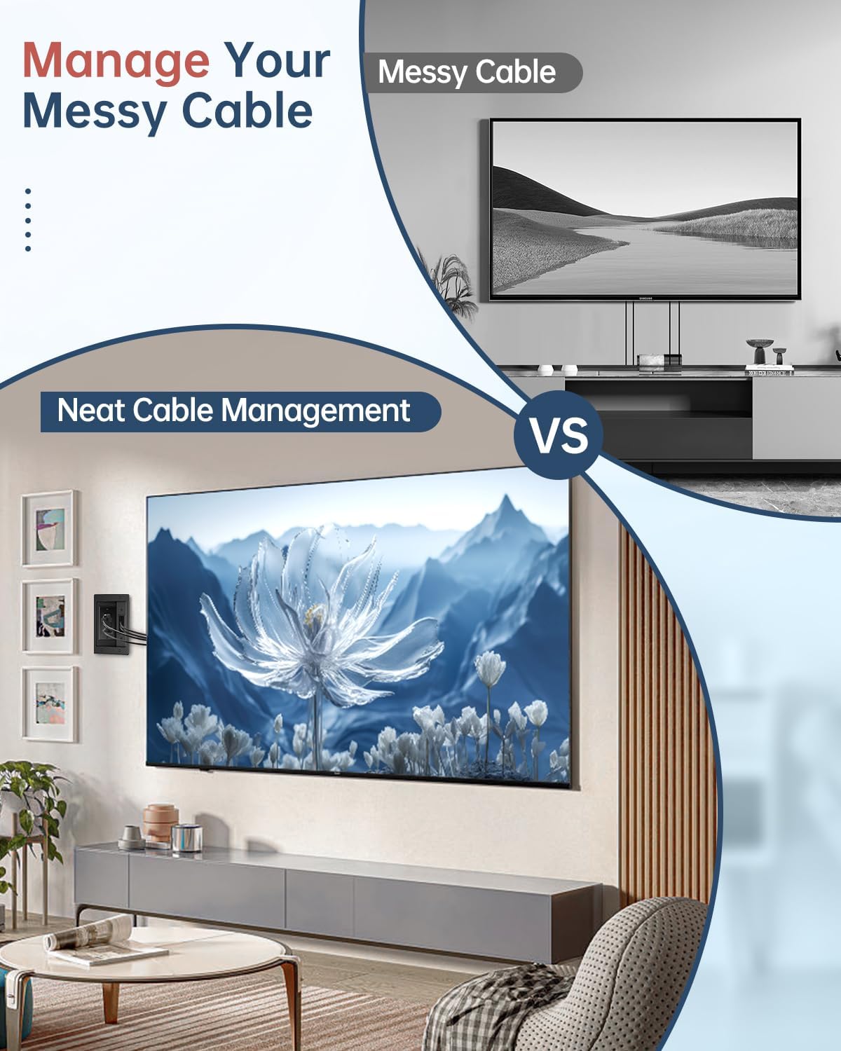 ELECPOW in Wall Cable Management Kit, Hide TV Power Cables & Low Voltage ...