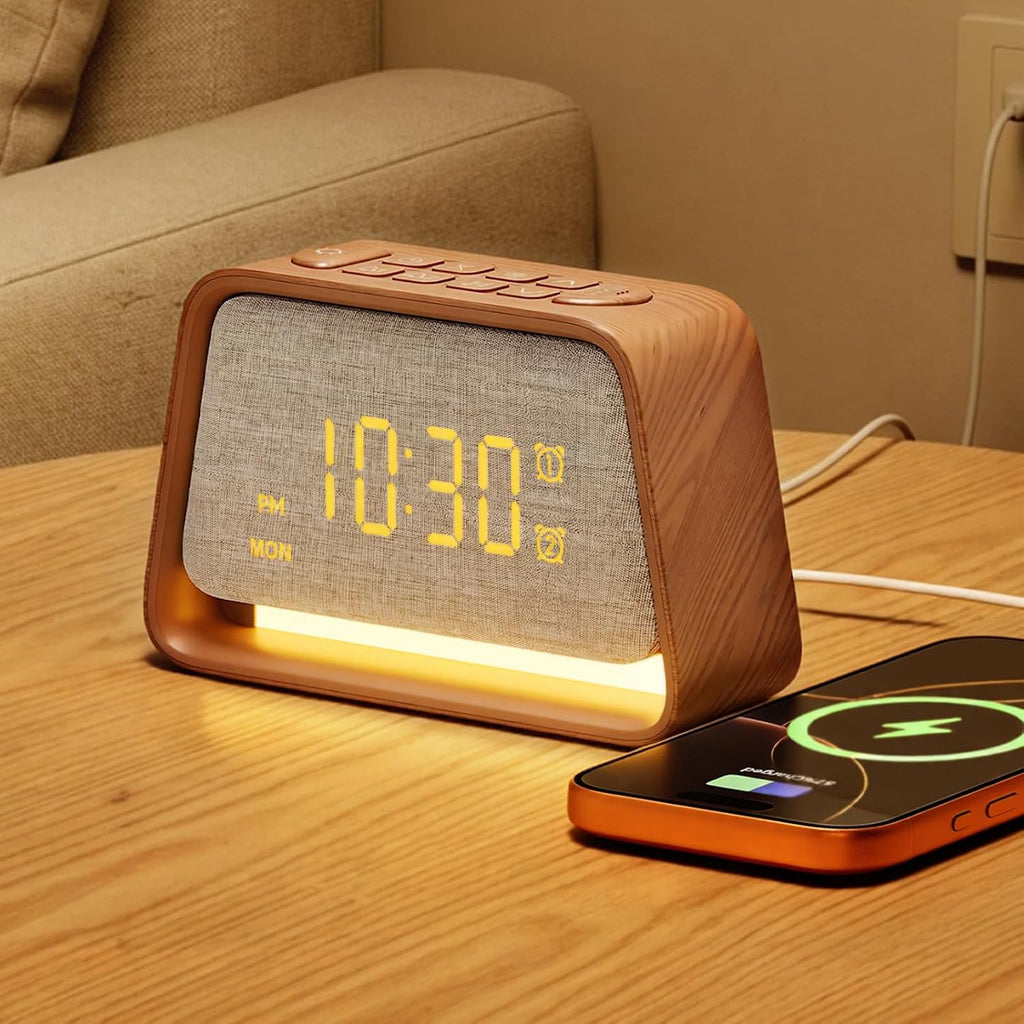 vivilumens alarm clock with white noise machine night, main product view