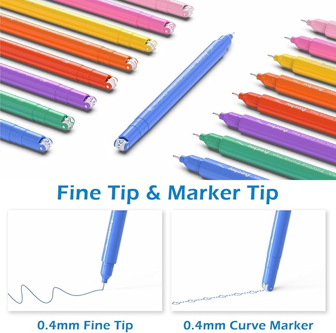 AECHY 8PCS Curve Highlighter Pen - Image 2