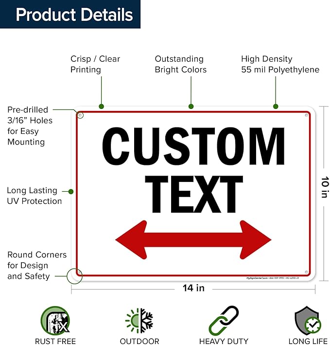 Custom Two Way Arrow Directional Sign by My Sign Center - Image 6
