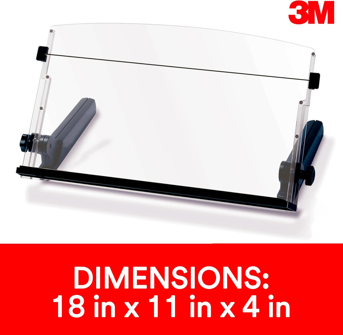 3m adjustable in-line document holder, black, dh640, 1, package contents