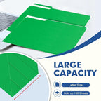 File Folder, PANDRI 120 Pack File Folder, 1/3 Cut Tab, Letter Size, Filing - Image 4