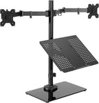 vivo freestanding dual computer monitor and laptop combo, main product view