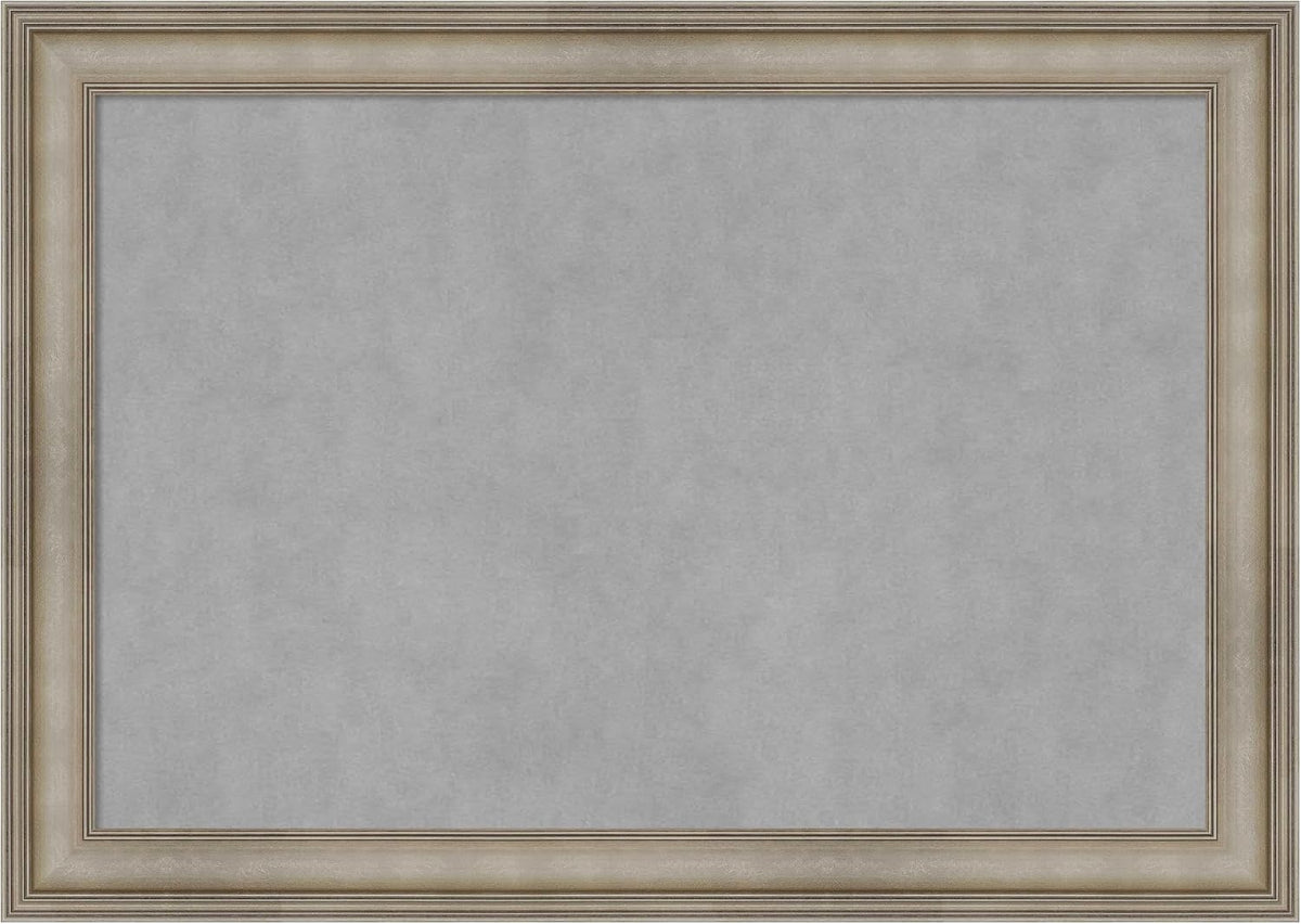 Amanti Art Silver Framed Magnetic Board 29x41 Large Vision Board