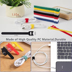ELII 300PCS Cable Management Kit, 4 Cable Sleeve 35 Cable Clips - Image 8