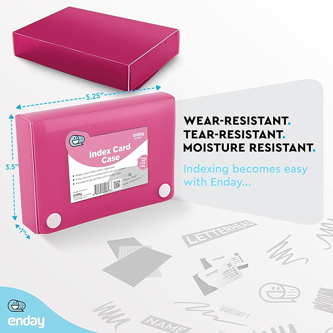 3" X 5" Index Card Case Holds 100 Cards Includes Business Card/Index Holder and - Image 5
