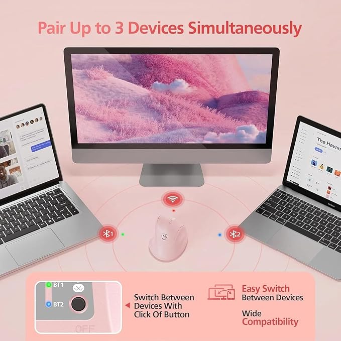 Micropack Wireless Bluetooth Mouse Ergonomic Vertical - Image 2