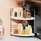 JANUS LiANG 2-Tier Corner Bathroom Countertop Organizer, Tiny Counter Corner - Image 5