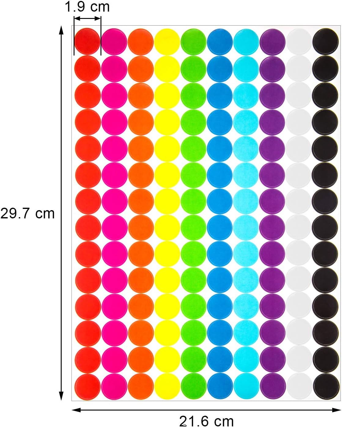 Boao 2800 Pieces 3/4'' Round Dot Stickers, Circle Dot Coding Labels Multicolor, Polka Circle Assorted Colors Sticker for Classroom, Office or Family