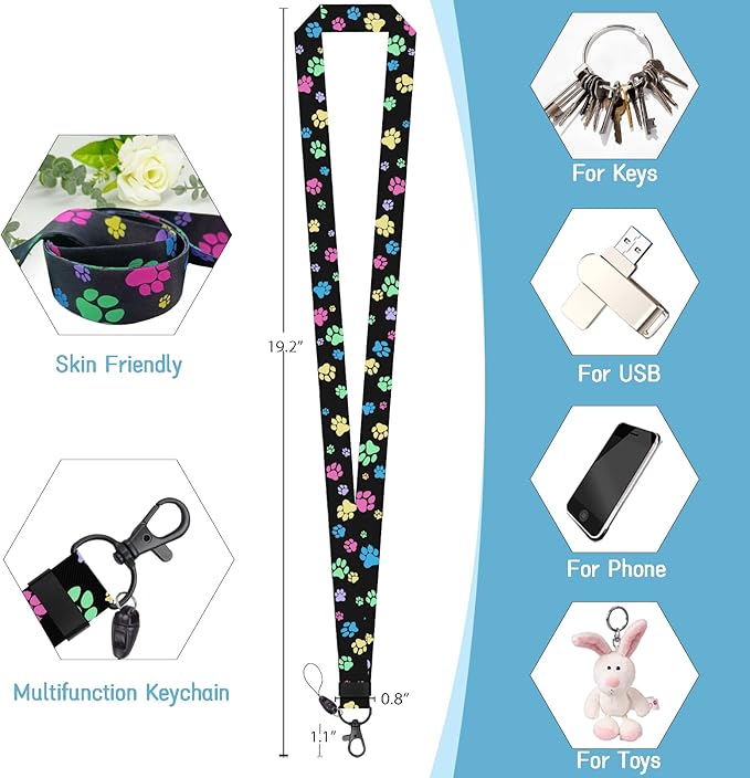 ID Badge Holder with Lanyard, Cute Badge Reel Badge Clip Retractable, Lanyards - Image 5