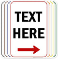 Custom Arrow, Custom Directional Sign, Right Arrow, 12x18 Inches, 55 mil thick by MySignCenter