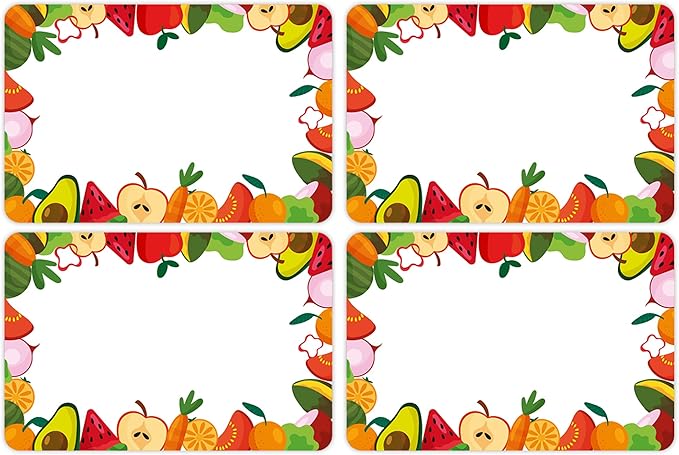 Wonmon 200 PCS Fruit Name Tags Stickers, Self Adhesive Cute Fruits Style Name by wonmon