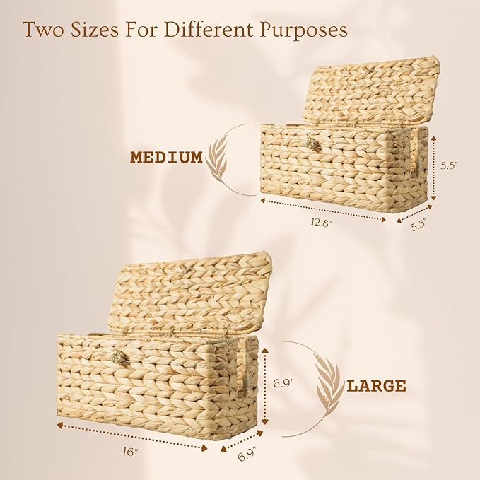 BINH YEN HOME Wicker Cable Management Box - Image 2