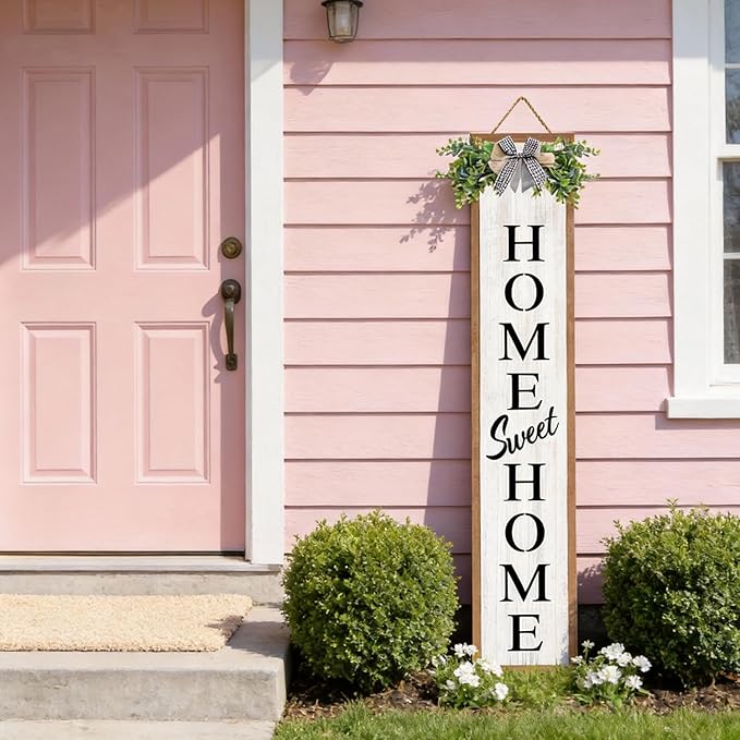 Double-sided Welcome Wooden Sign Stand - Image 4